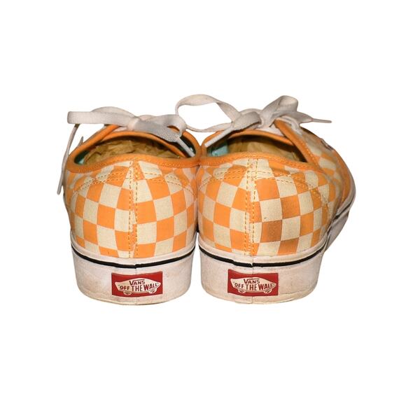 VANS $80 Comfy Cush Orange Checker Suede Classic Skate Shoe M 9 / W 10.5 - Picture 5 of 7